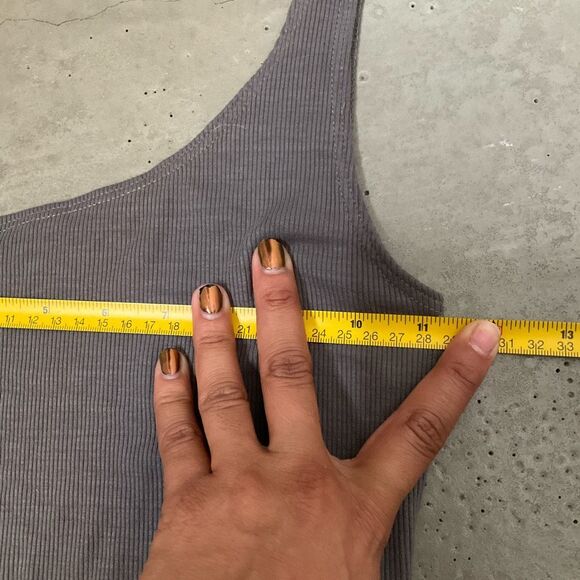 Joah Brown One Shoulder Crop Top - Picture 7 of 7